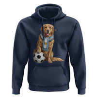 Golden Retriever Soccer Fan Hoodie Argentina Football Pride