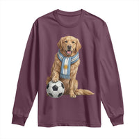 Golden Retriever Soccer Fan Long Sleeve Shirt Argentina Football Pride
