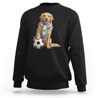 Golden Retriever Soccer Fan Sweatshirt Argentina Football Pride