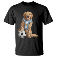 Golden Retriever Soccer Fan T Shirt Argentina Football Pride