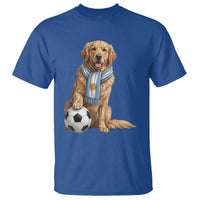 Golden Retriever Soccer Fan T Shirt Argentina Football Pride