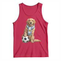 Golden Retriever Soccer Fan Tank Top Argentina Football Pride