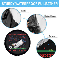 Funny USA Goose Football Spare Tire Cover Welcome To America We Call It Soccer