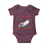 Funny USA Goose Football Baby Onesie Welcome To America We Call It Soccer