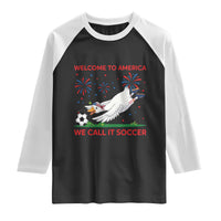 Funny USA Goose Football Raglan Shirt Welcome To America We Call It Soccer