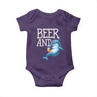 Dolphin And Beer Lover Funny Beach Life Gift Baby Onesie - Wonder Print Shop