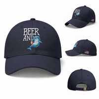 Dolphin And Beer Lover Funny Beach Life Gift Baseball Cap