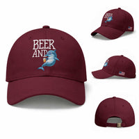 Dolphin And Beer Lover Funny Beach Life Gift Baseball Cap