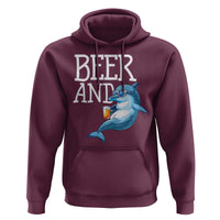 Dolphin And Beer Lover Funny Beach Life Gift Hoodie - Wonder Print Shop