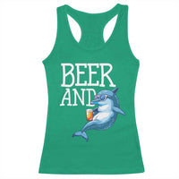 Dolphin And Beer Lover Funny Beach Life Gift Racerback Tank Top - Wonder Print Shop