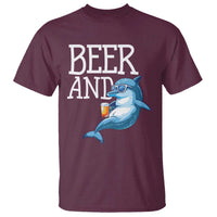 Dolphin And Beer Lover Funny Beach Life Gift T Shirt - Wonder Print Shop