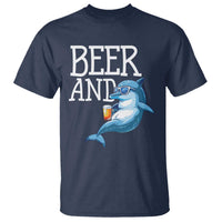 Dolphin And Beer Lover Funny Beach Life Gift T Shirt - Wonder Print Shop