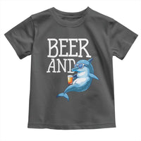 Dolphin And Beer Lover Funny Beach Life Gift Toddler T Shirt - Wonder Print Shop