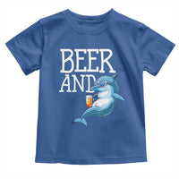 Dolphin And Beer Lover Funny Beach Life Gift Toddler T Shirt - Wonder Print Shop