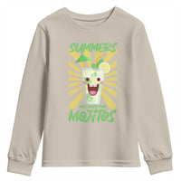 Summers Are Made For Mojitos Youth Sweatshirt Funny Vacation Cocktail - Wonder Print Shop
