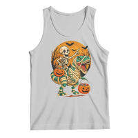 Funny Skeleton Riding Mummy Dinosaur Halloween Tank Top - Wonder Print Shop