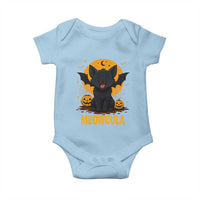 Black Cat Halloween Baby Onesie Meowcula Cute Smilling With Bat - Wonder Print Shop
