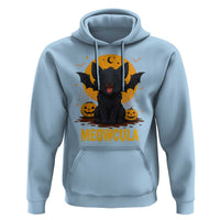 Black Cat Halloween Hoodie Meowcula Cute Smilling With Bat - Wonder Print Shop