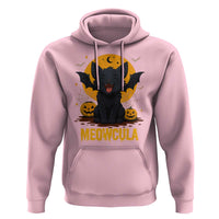 Black Cat Halloween Hoodie Meowcula Cute Smilling With Bat - Wonder Print Shop