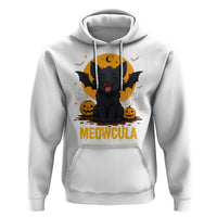 Black Cat Halloween Hoodie Meowcula Cute Smilling With Bat - Wonder Print Shop
