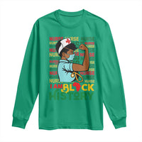Nurse African American Long Sleeve Shirt I Am Black History Strong Feminism - Wonder Print Shop