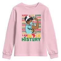 Nurse African American Youth Sweatshirt I Am Black History Strong Feminism - Wonder Print Shop