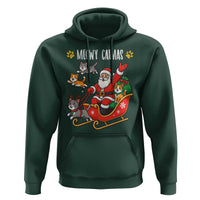Funny Christmas Cat Hoodie Meowy Catmas Santa Sleigh Xmas - Wonder Print Shop