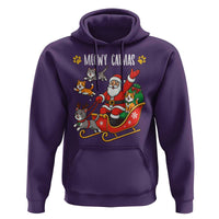Funny Christmas Cat Hoodie Meowy Catmas Santa Sleigh Xmas - Wonder Print Shop