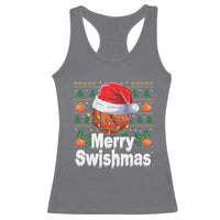 Basketball Christmas Racerback Tank Top Funny Merry Swishmas Sports - Wonder Print Shop