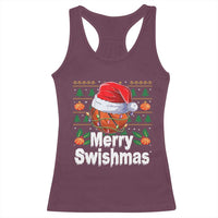 Basketball Christmas Racerback Tank Top Funny Merry Swishmas Sports - Wonder Print Shop