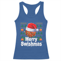 Basketball Christmas Racerback Tank Top Funny Merry Swishmas Sports - Wonder Print Shop