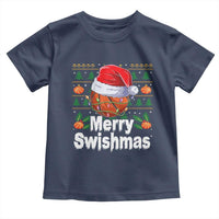 Basketball Christmas Toddler T Shirt Funny Merry Swishmas Sports - Wonder Print Shop