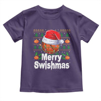 Basketball Christmas Toddler T Shirt Funny Merry Swishmas Sports - Wonder Print Shop