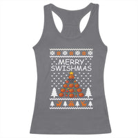 Basketball Merry Swishmas Racerback Tank Top Christmas Tree Sports - Wonder Print Shop