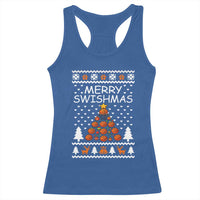Basketball Merry Swishmas Racerback Tank Top Christmas Tree Sports - Wonder Print Shop