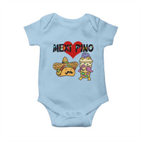 Mexican Filipino Food Lover Baby Onesie Tacos Lover And Halo Halo - Wonder Print Shop