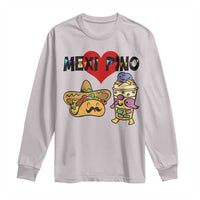 Mexican Filipino Food Lover Long Sleeve Shirt Tacos Lover And Halo Halo - Wonder Print Shop