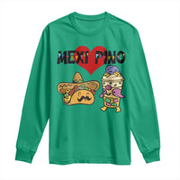 Mexican Filipino Food Lover Long Sleeve Shirt Tacos Lover And Halo Halo - Wonder Print Shop