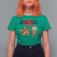 Mexican Filipino Food Lover T Shirt For Women Tacos Lover And Halo Halo - Wonder Print Shop