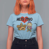 Mexican Filipino Food Lover T Shirt For Women Tacos Lover And Halo Halo - Wonder Print Shop