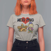 Mexican Filipino Food Lover T Shirt For Women Tacos Lover And Halo Halo - Wonder Print Shop
