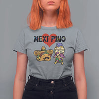Mexican Filipino Food Lover T Shirt For Women Tacos Lover And Halo Halo - Wonder Print Shop