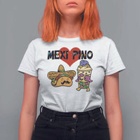 Mexican Filipino Food Lover T Shirt For Women Tacos Lover And Halo Halo - Wonder Print Shop