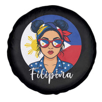 Philippines Girl Spare Tire Cover Filipina Philippines Flag Filipino Pride - Wonder Print Shop
