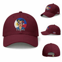 Philippines Girl Filipina Baseball Cap Flag Filipino Pride