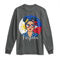 Philippines Girl Filipina Long Sleeve Shirt Flag Filipino Pride - Wonder Print Shop