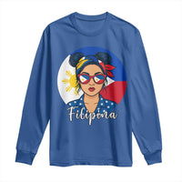 Philippines Girl Filipina Long Sleeve Shirt Flag Filipino Pride - Wonder Print Shop