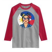 Philippines Girl Raglan Shirt Filipina Philippines Flag Filipino Pride - Wonder Print Shop