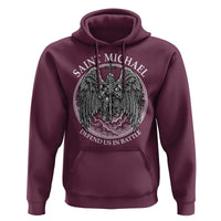 Saint Michael The Archangel Hoodie Defend Us In Battle Christian Faith - Wonder Print Shop
