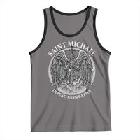 Saint Michael The Archangel Tank Top Defend Us In Battle Christian Faith - Wonder Print Shop